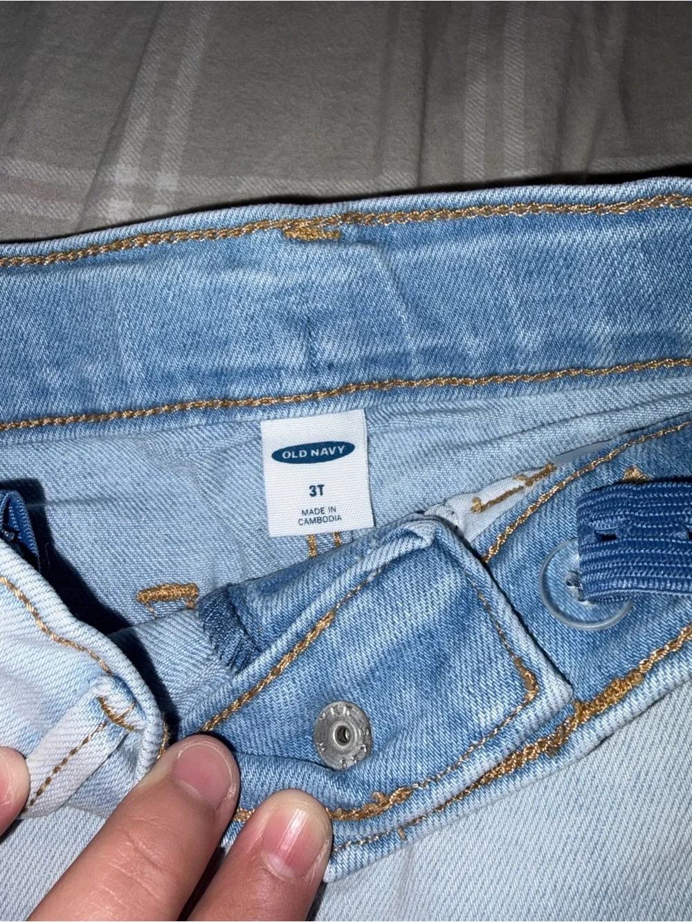Old Navy Light Blue Denim Button-Front Mini Skirt